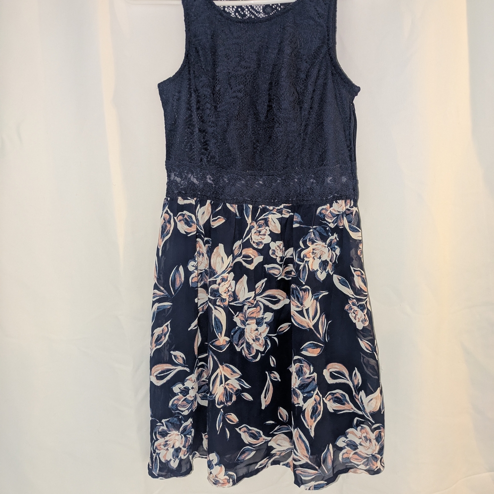 Bailey Blue Fit and Flare Sleeveless Dress for Weddings
